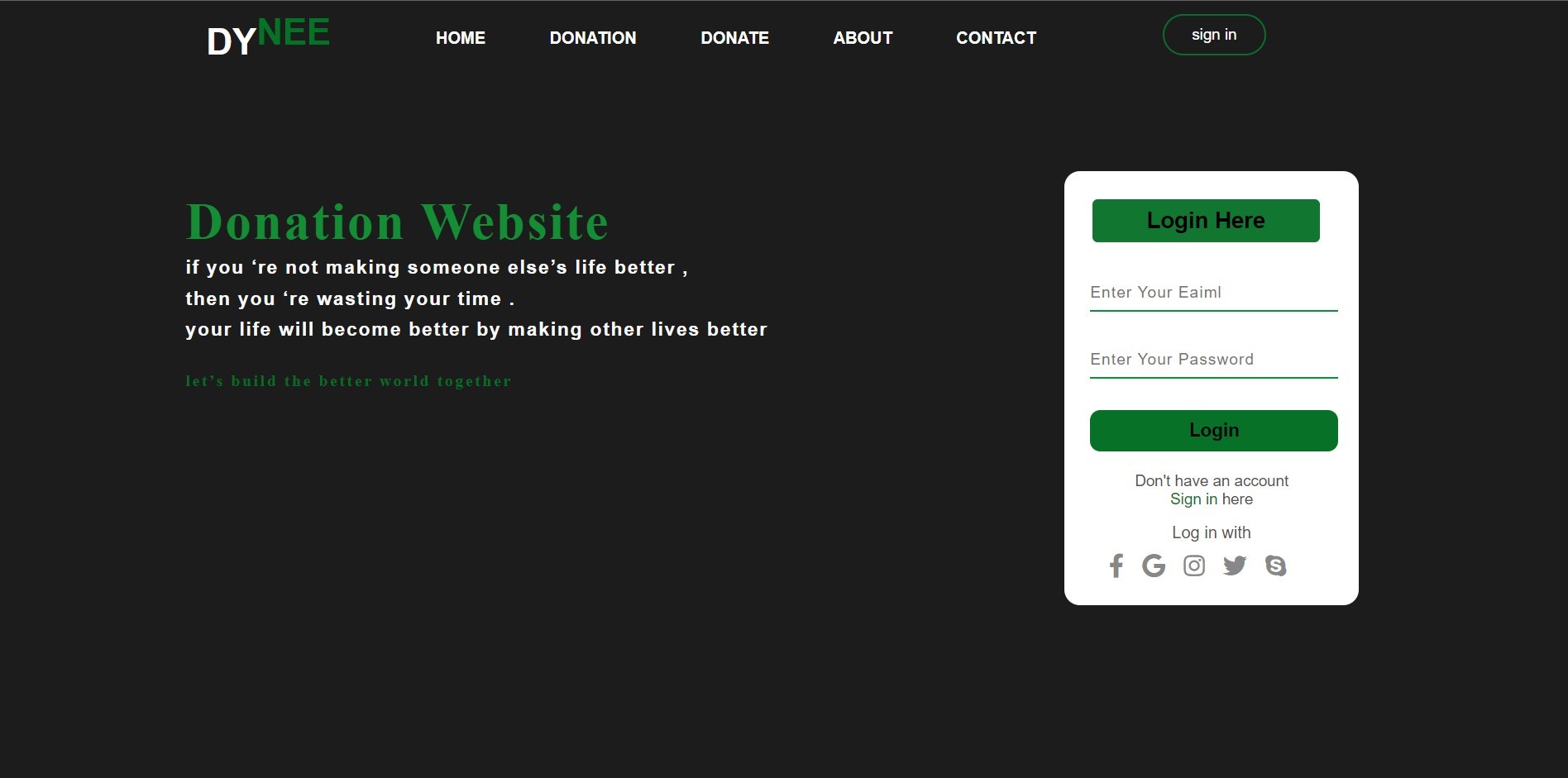Donation Website